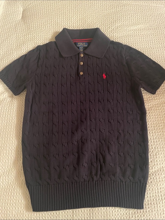 Polo Ralph Lauren Other - Polo by Ralph Lauren Navy Blue Cable-Knit Polo 14-16 NWOT
